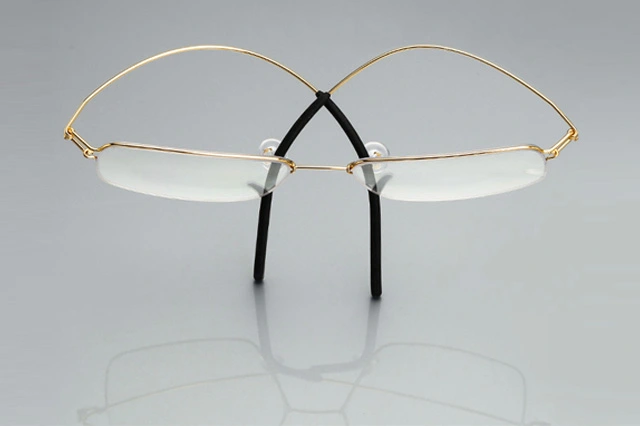titanium eyeglass frames stock